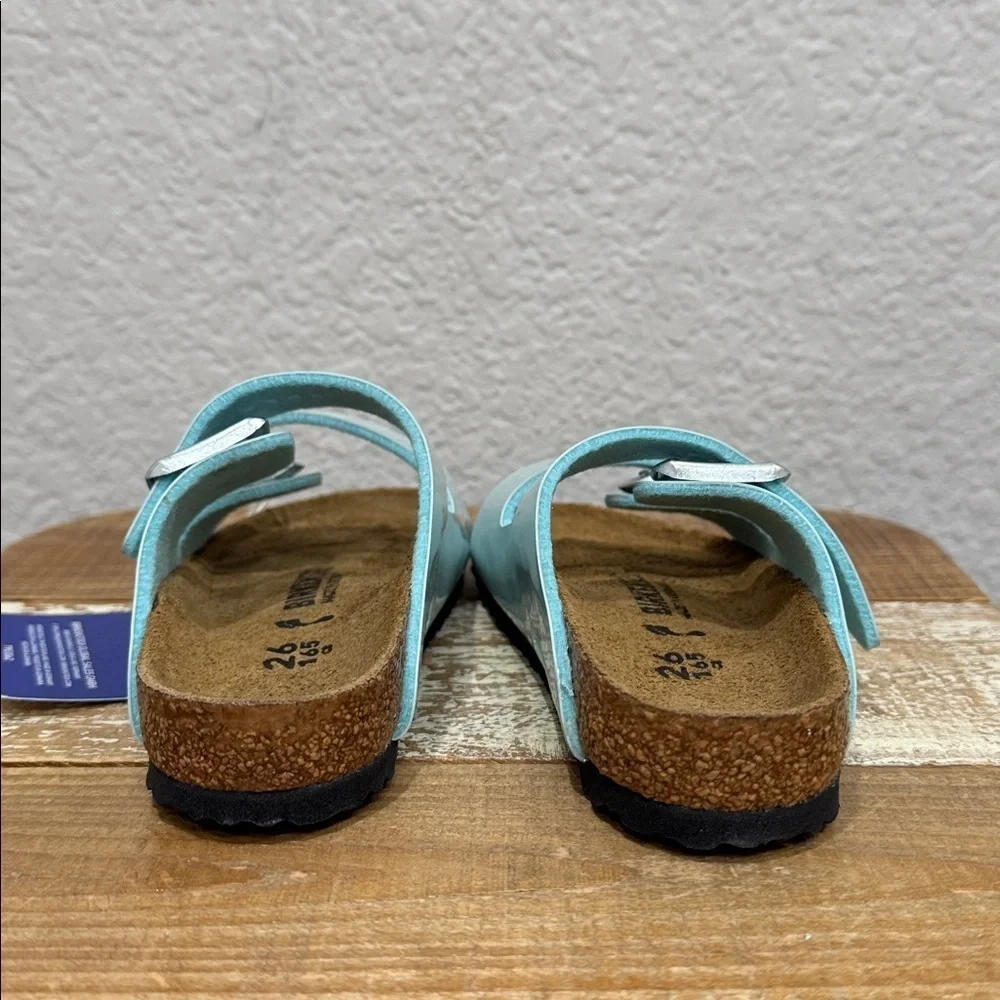 Birkenstock Arizona Kids Patent Surf Green Sandals